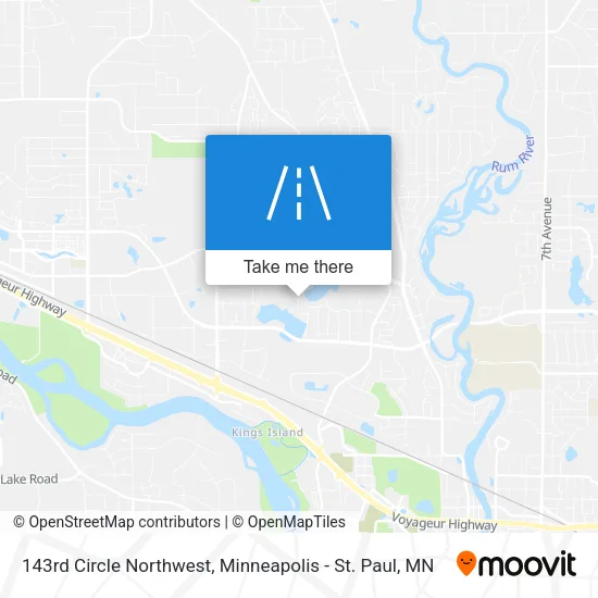 143rd Circle Northwest map