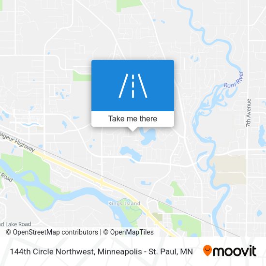 144th Circle Northwest map