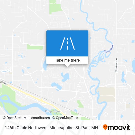 146th Circle Northwest map