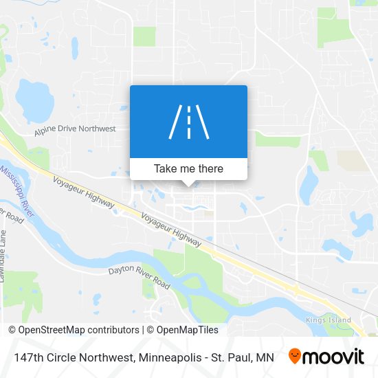147th Circle Northwest map