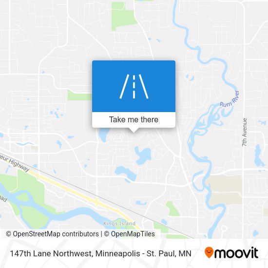 147th Lane Northwest map