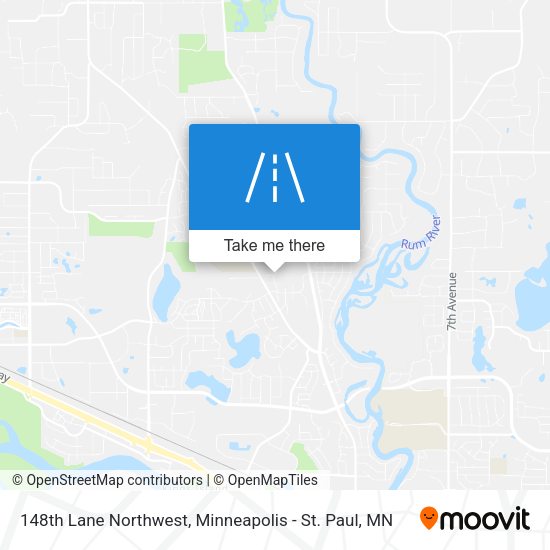 148th Lane Northwest map