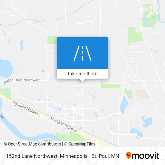 152nd Lane Northwest map