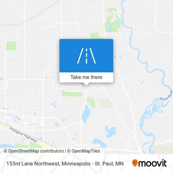 153rd Lane Northwest map