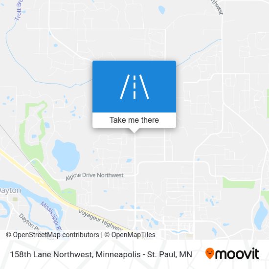 158th Lane Northwest map