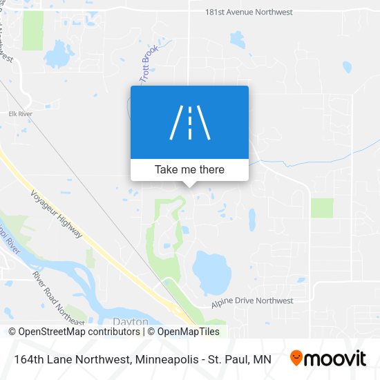 164th Lane Northwest map