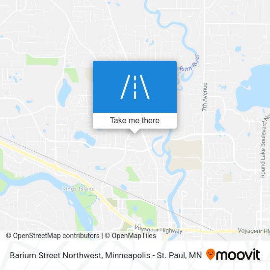 Barium Street Northwest map