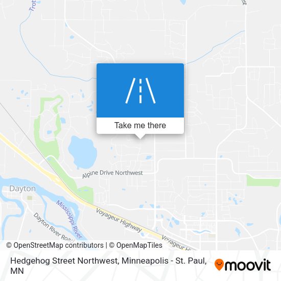Hedgehog Street Northwest map