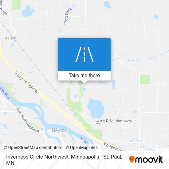 Inverness Circle Northwest map