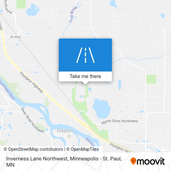 Mapa de Inverness Lane Northwest