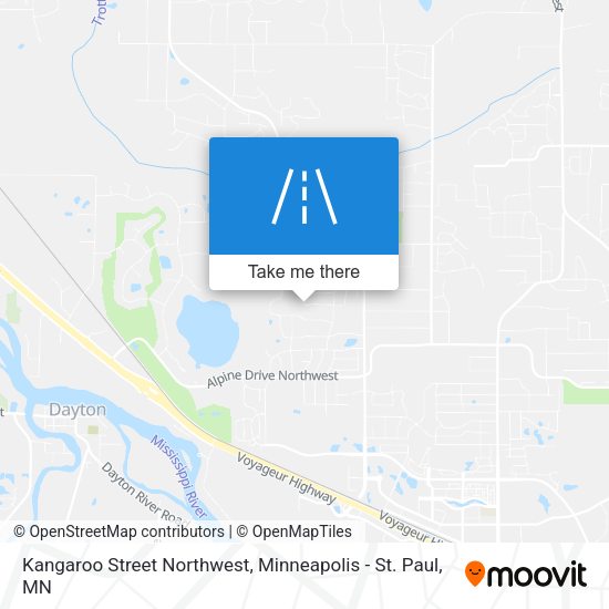Kangaroo Street Northwest map