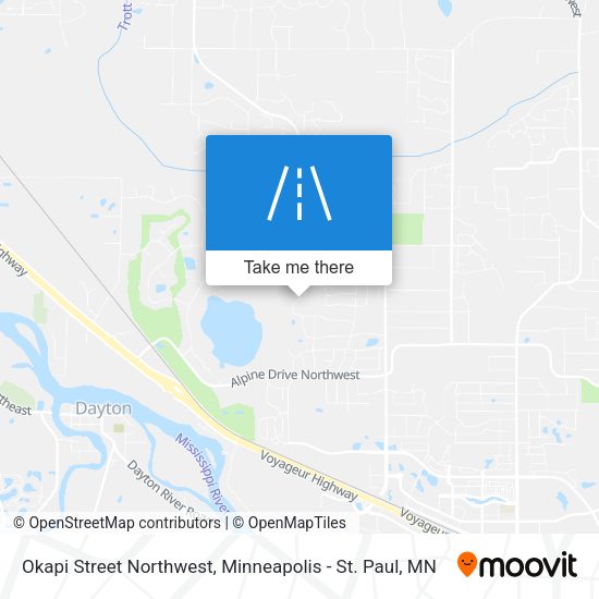 Okapi Street Northwest map