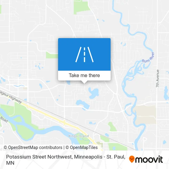 Potassium Street Northwest map