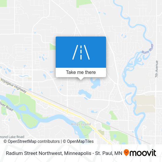 Radium Street Northwest map