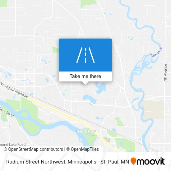 Radium Street Northwest map