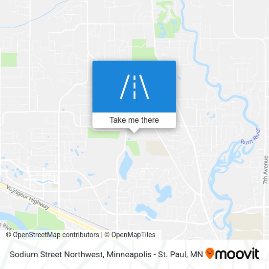Sodium Street Northwest map