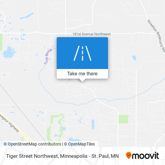 Tiger Street Northwest map