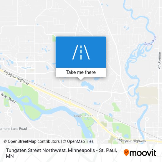Tungsten Street Northwest map