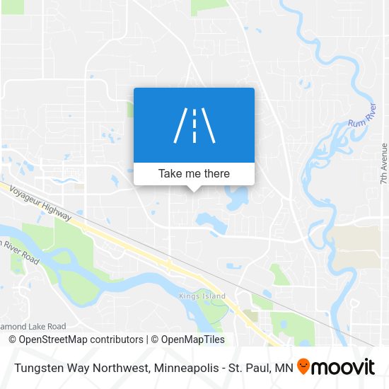 Mapa de Tungsten Way Northwest
