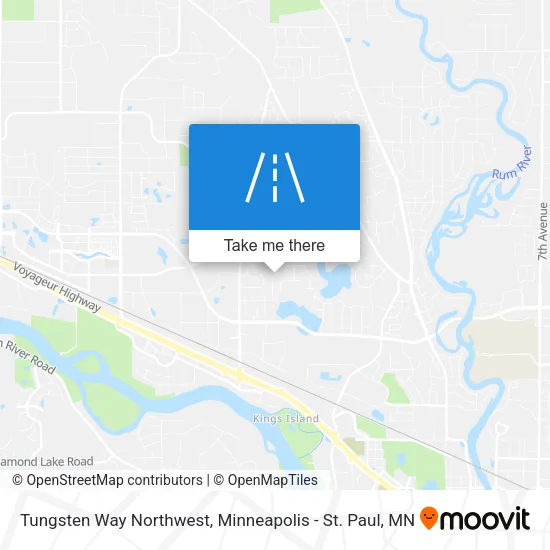 Tungsten Way Northwest map