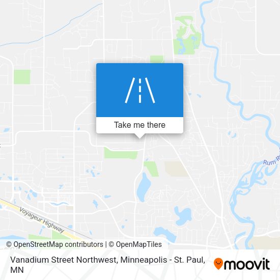 Vanadium Street Northwest map