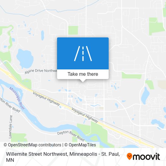 Willemite Street Northwest map