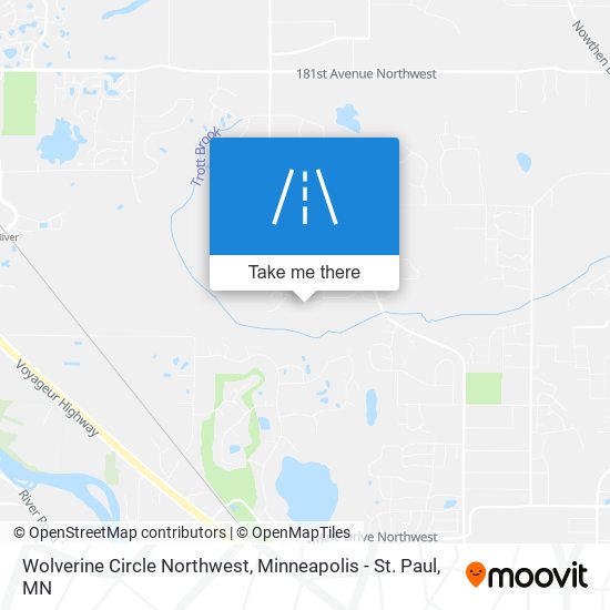 Wolverine Circle Northwest map