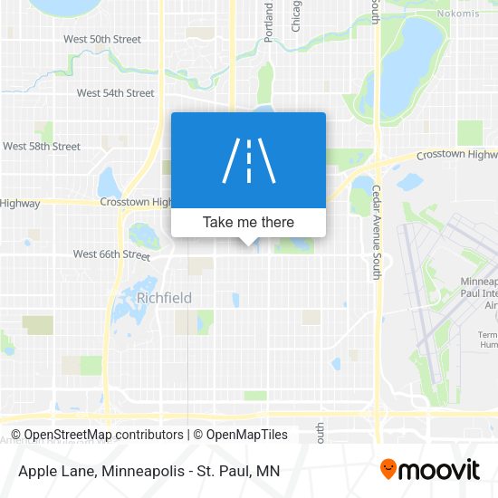 Apple Lane map