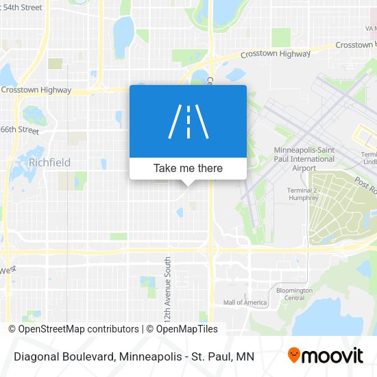 Diagonal Boulevard map
