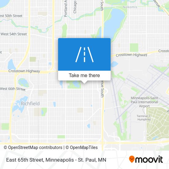 East 65th Street map
