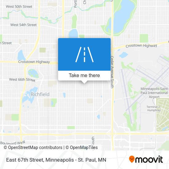 Mapa de East 67th Street