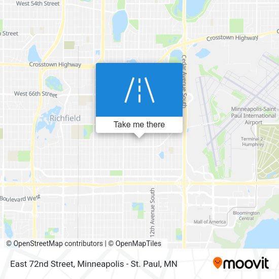 East 72nd Street map