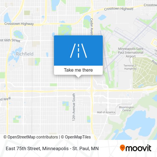 East 75th Street map