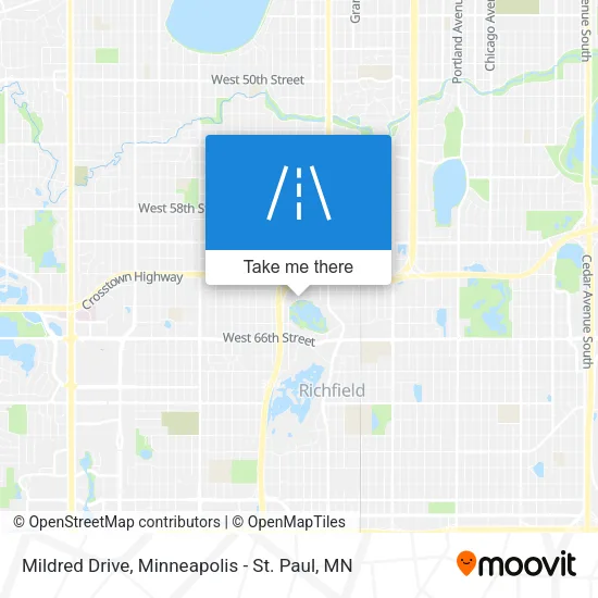 Mildred Drive map