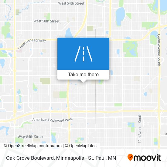 Oak Grove Boulevard map