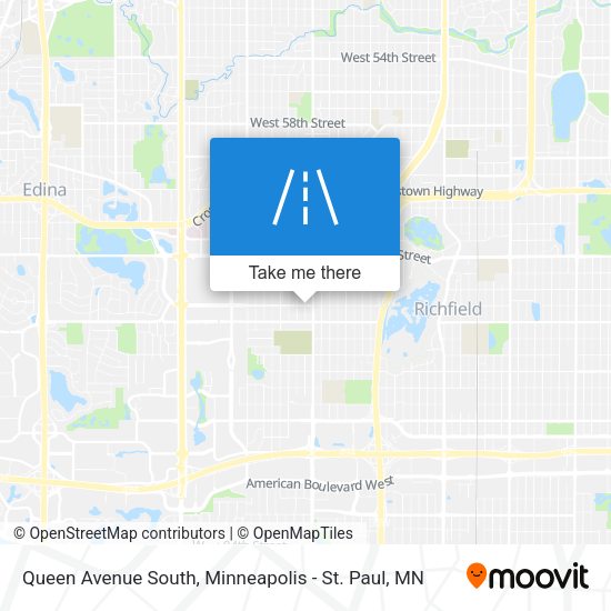 Queen Avenue South map