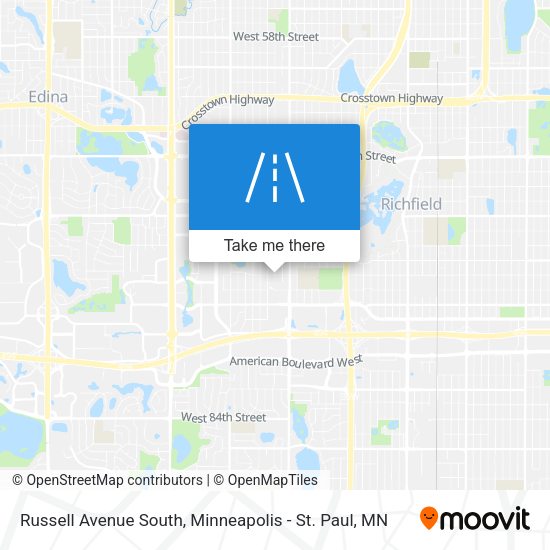 Russell Avenue South map