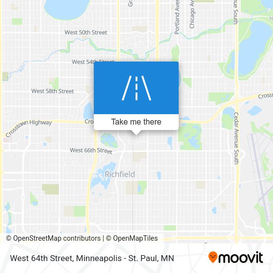 Mapa de West 64th Street