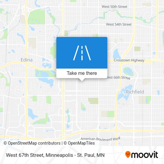 West 67th Street map