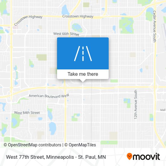 West 77th Street map
