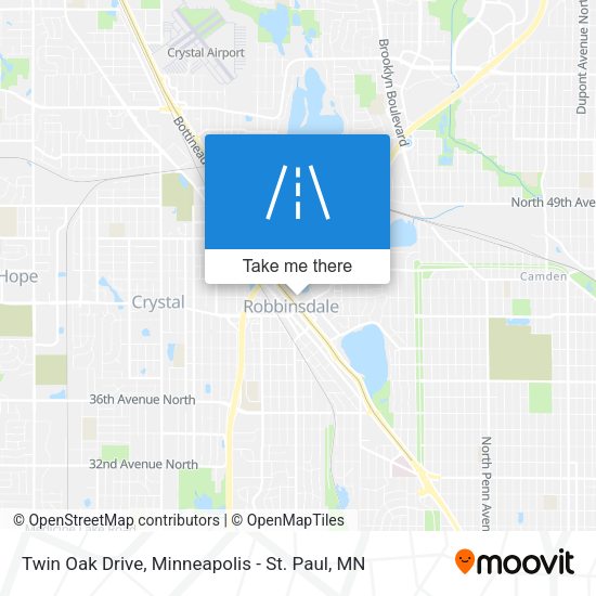 Twin Oak Drive map