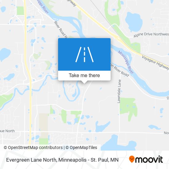 Evergreen Lane North map