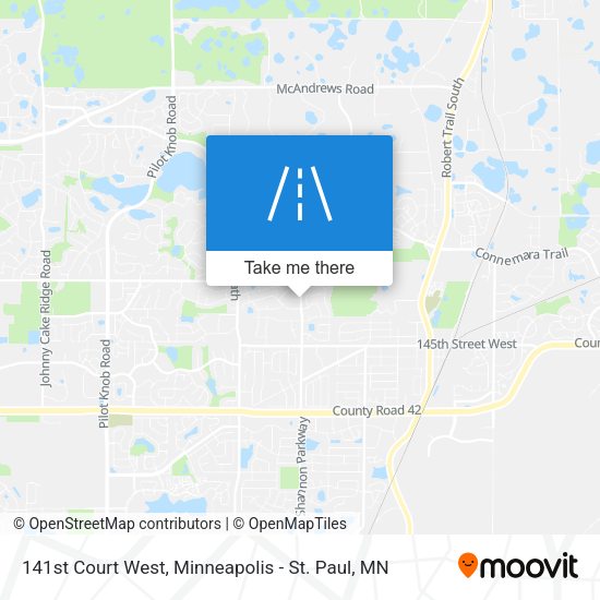141st Court West map