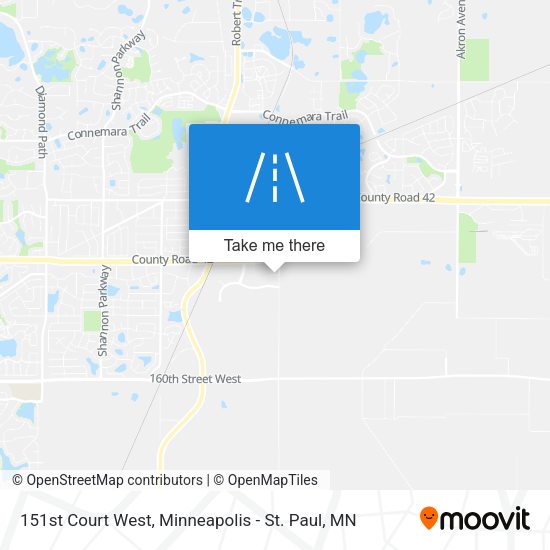 151st Court West map