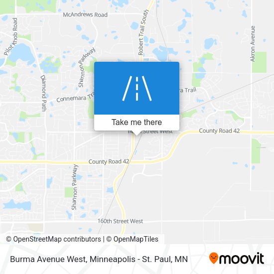 Burma Avenue West map