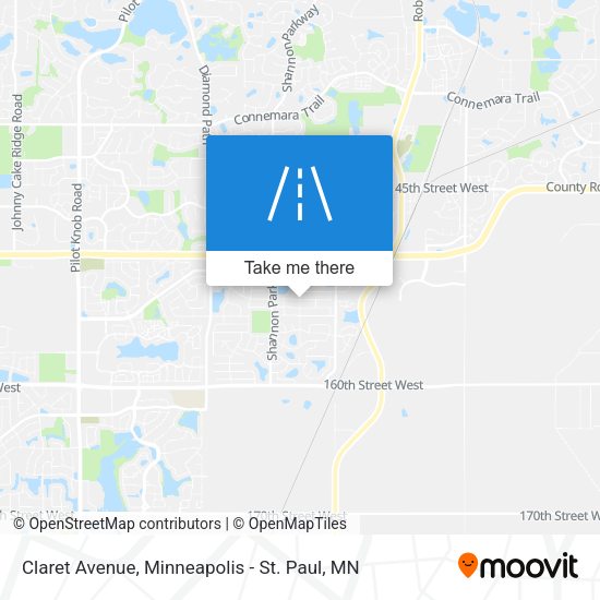 Claret Avenue map