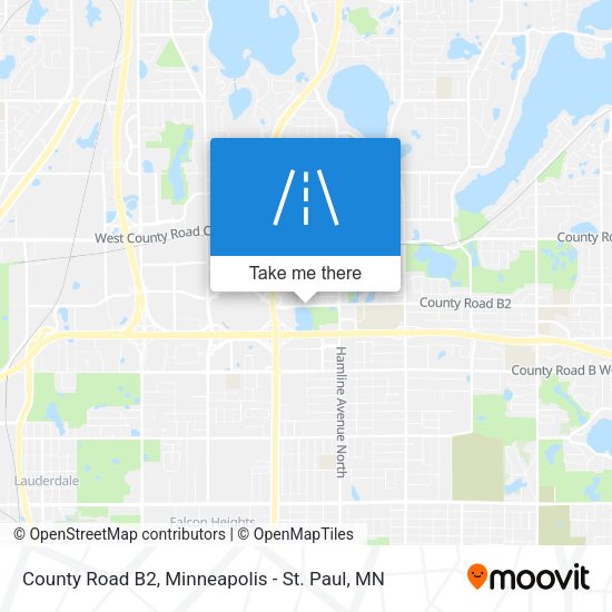 County Road B2 map