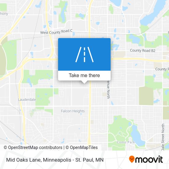 Mid Oaks Lane map