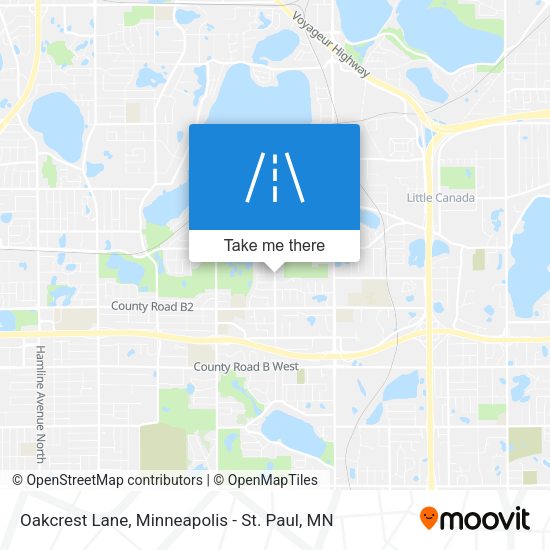 Oakcrest Lane map
