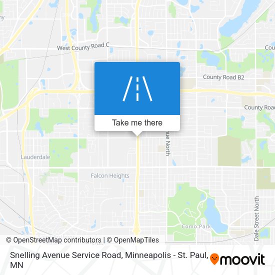 Snelling Avenue Service Road map